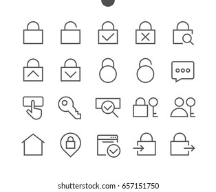 Login UI Pixel Perfect Well-crafted Vector Thin Line Icons 48x48 Ready for 24x24 Grid for Web Graphics and Apps with Editable Stroke. Simple Minimal Pictogram Part 1-3