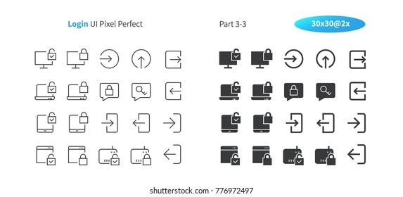 Login UI Pixel Perfect Well-crafted Vector Thin Line And Solid Icons 30 2x Grid for Web Graphics and Apps. Simple Minimal Pictogram Part 3-3