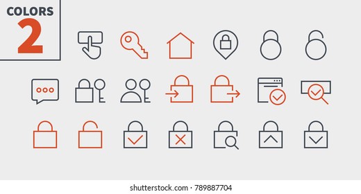 Login UI Pixel Perfect Well-crafted Vector Thin Line Icons 48x48 Ready for 24x24 Grid for Web Graphics and Apps with Editable Stroke. Simple Minimal Pictogram