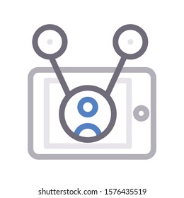login vector color line  icon 