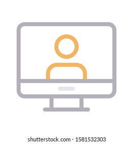 login vector color line icon 