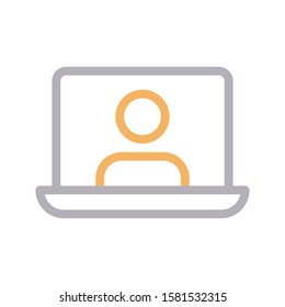 login vector color line icon 