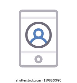 login vector color line icon 