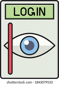 login vector colour line icon
