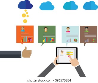 Login Vector Design and Social Save Money, Social Campiant