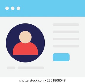 login Vector Flat Icon Illustration