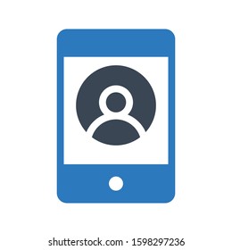 login vector glyph color icon 