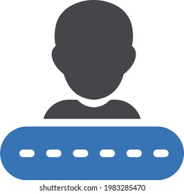 login vector glyph color icon
