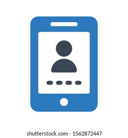 login vector glyph colour icon 