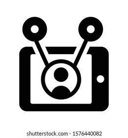 login vector glyph  flat icon 