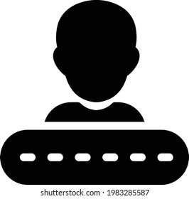 login vector glyph flat icon