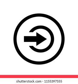 Login vector icon, account symbol. Simple, flat design for web or mobile app