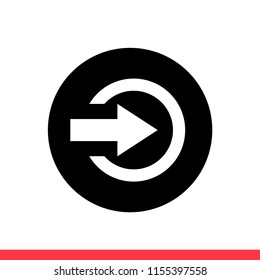Login vector icon, account symbol. Simple, flat design for web or mobile app
