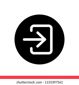 Login vector icon, account symbol. Simple, flat design for web or mobile app