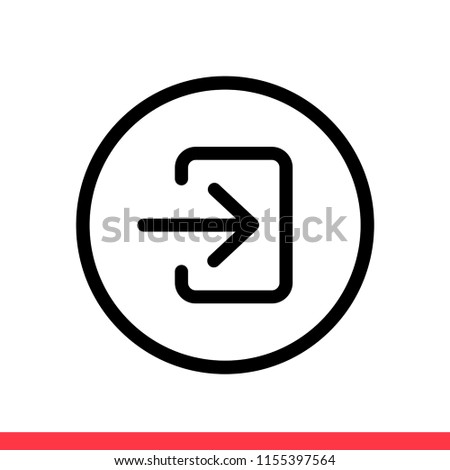 Login vector icon, account symbol. Simple, flat design for web or mobile app