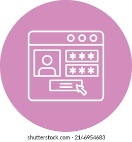 Login-Vektorsymbol. Kann für Druck-, Mobil- und Web-Anwendungen verwendet werden.
