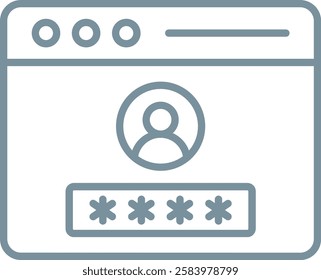 Login vector icon. Can be used for printing, mobile and web applications.