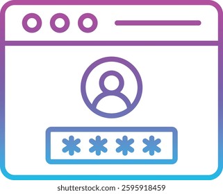 Login vector icon. Can be used for printing, mobile and web applications.