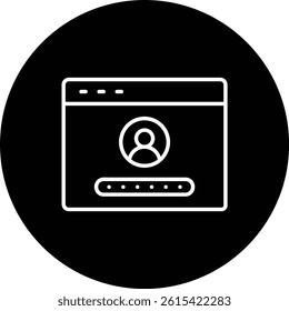 Login vector icon. Can be used for printing, mobile and web applications.
