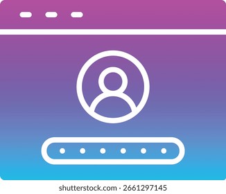 Ícone do vetor de logon. Pode ser usado para impressão, aplicativos móveis e da Web.