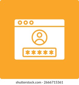 Login, Vektorsymbol. Kann für Druck-, Mobil- und Web-Anwendungen verwendet werden.