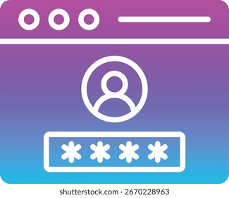 Icono de Vector Inicio de sesión. Se puede utilizar para aplicaciones de impresión, móviles y de Web.