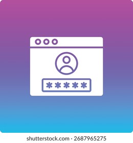 Icono de Vector Inicio de sesión. Se puede utilizar para aplicaciones de impresión, móviles y de Web.