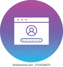 Icono de Vector Inicio de sesión. Se puede utilizar para aplicaciones de impresión, móviles y de Web.