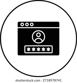 Login vector icon. Can be used for printing, mobile and web applications.