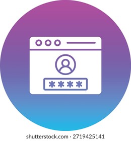 Icono de Vector Inicio de sesión. Se puede utilizar para aplicaciones de impresión, móviles y de Web.