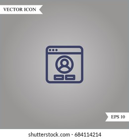 Login vector icon, illustration symbol