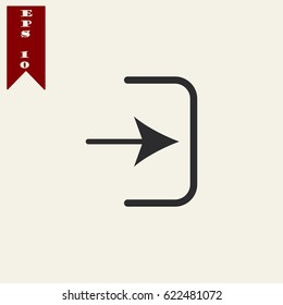 Login vector icon with line design