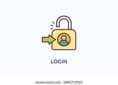 Login Vector Icon Or Logo Illustration