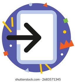 Ilustración vectorial de Inicio de sesión. Diseño minimalista plano. Ilustración editable para el Web, móvil, impresión