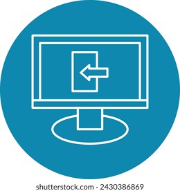 Login Vector Line Circle Icon