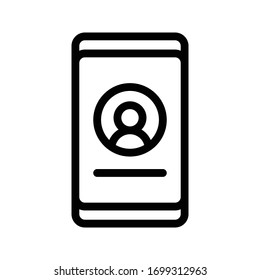 login vector thin line icon 