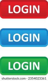 login vector web button. Web button with action of login. UI button concept. Vector illustration