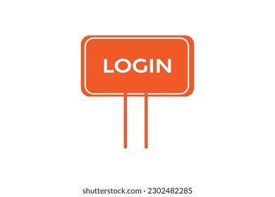 vectores de inicio de sesión, signo, inicio de sesión de discurso de burbuja lava
