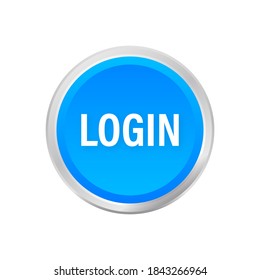 Login. Web banner. Arrow, cursor icon. Arrow vector icon. Hand click. Vector stock illustration.