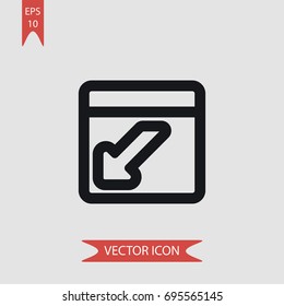Login web button vector icon, illustration symbol