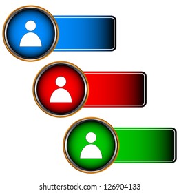 Login web icons in unique style on a white background