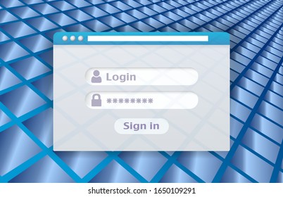 Login window your account web protection