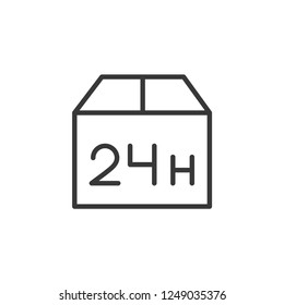 Logistic 24hours Modern Simple UI Vector Icon