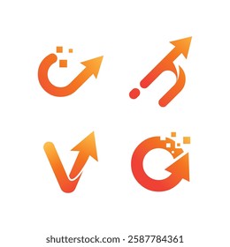Logistic arrow logo icon design