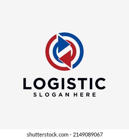 Logistic Arrow Vector Logo Shipping Icon Stock Vector (Royalty Free ...