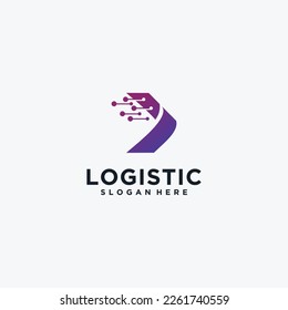 Logistikpfeil, Vektorlogo. Versandsymbol. Pfeilsymbol. Logos für Speditionsdienste