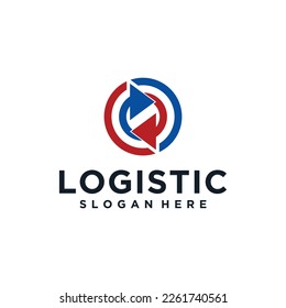 logistic arrow vector logo. shipping icon. arrow icon. freight forwarding service logo