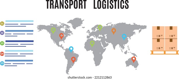 Logistic Banner And Icons, Vector