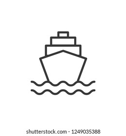 Logistic Boat Modern Simple UI Vector Icon