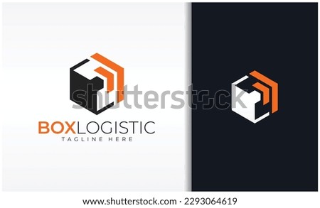 Logistic Box And Arrow Logo